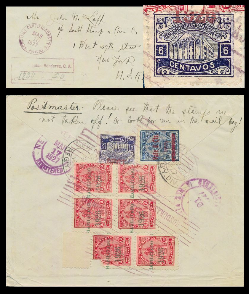  surcharges 1927 cover