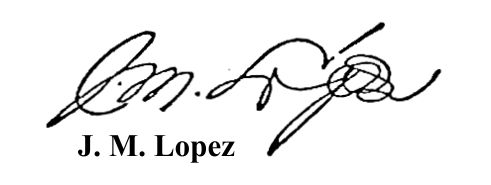 J M Lopez signature