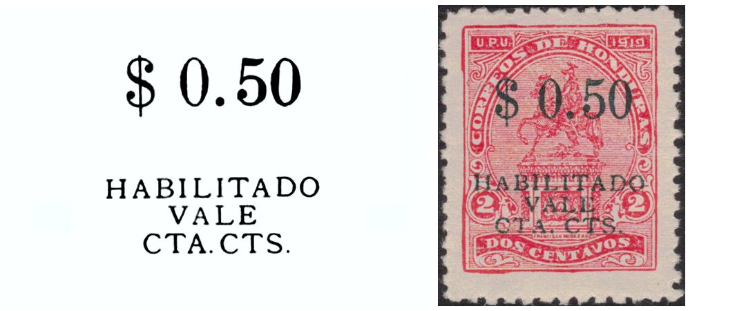1923 50c surcharge