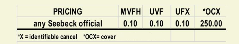 Seebeck official prices